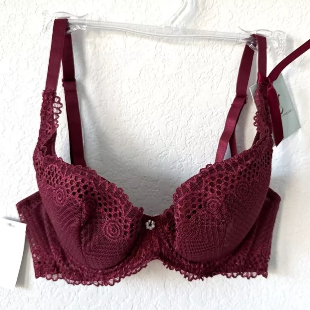 The Little Bra Company Ellie Lace Bra 30A/30B/32C/34C/36B  -Berry-